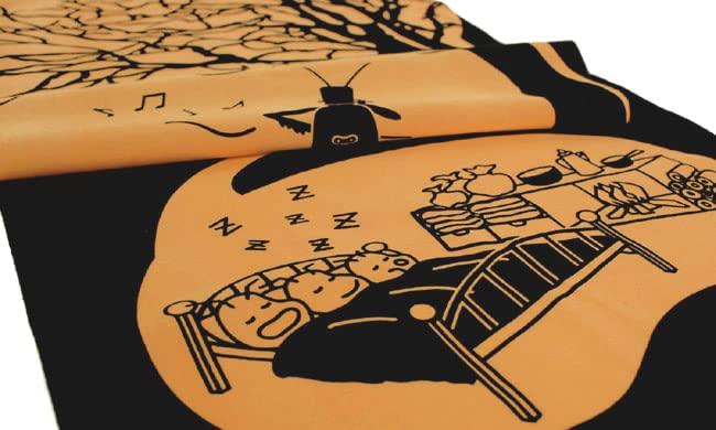 Dyeing Anbo Tenugui Authentic Dyed Cotton Tokuoka Made In Japan 35cm X 100cm "Autumn" 100%