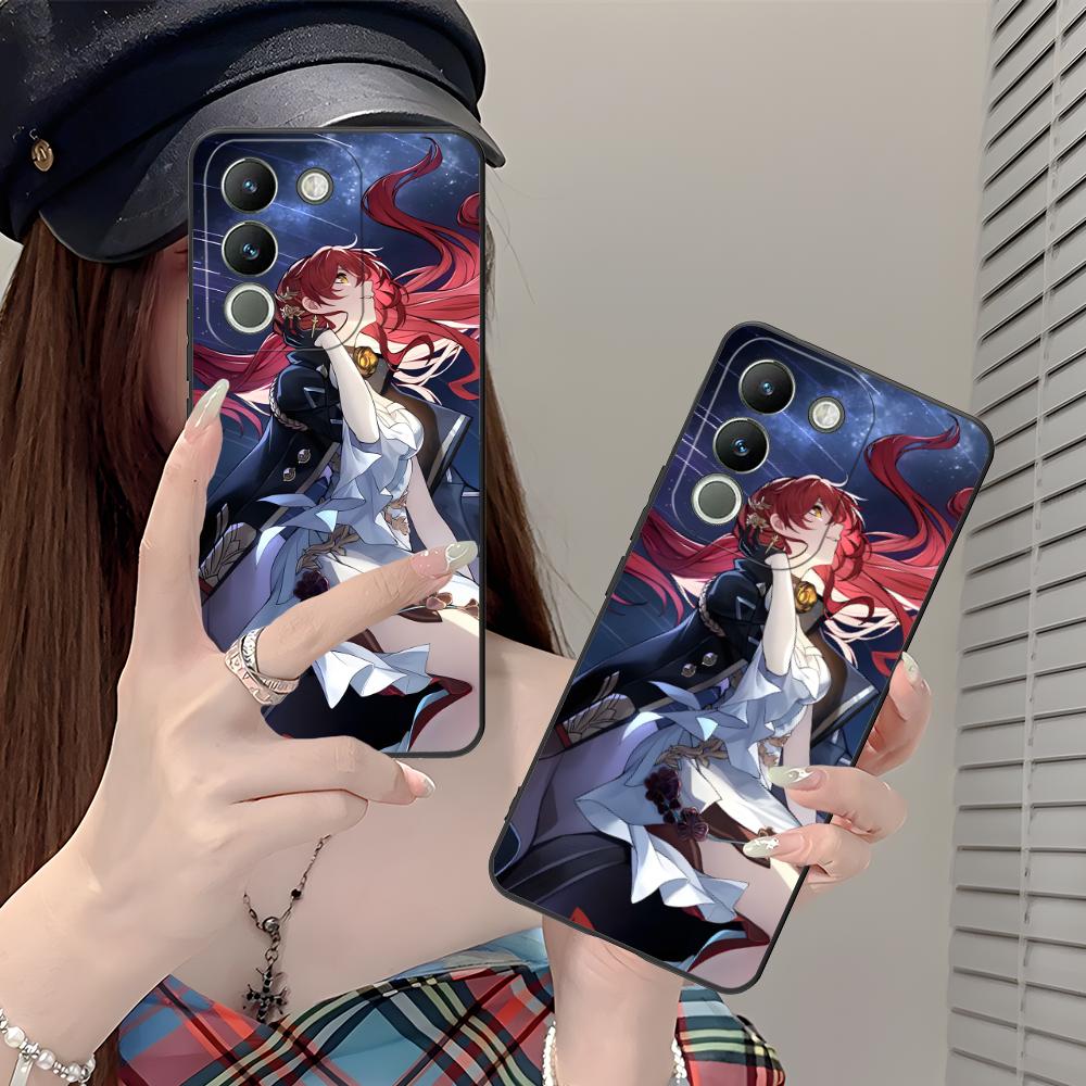 HSR Himeko Матовый ТПУ Чехол для Мобильного Телефона для VIVO V60 V50 V40 V30 V29 V27 V25 V23 Pro Lite 5G Цветной Печатный Чехол
