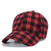 Women'S Cotton Baseball Cap Summer Uv Protection Adjustable Checkered Ponytail-Friendly Outdoor Sun Hat Fashionable Casual Style