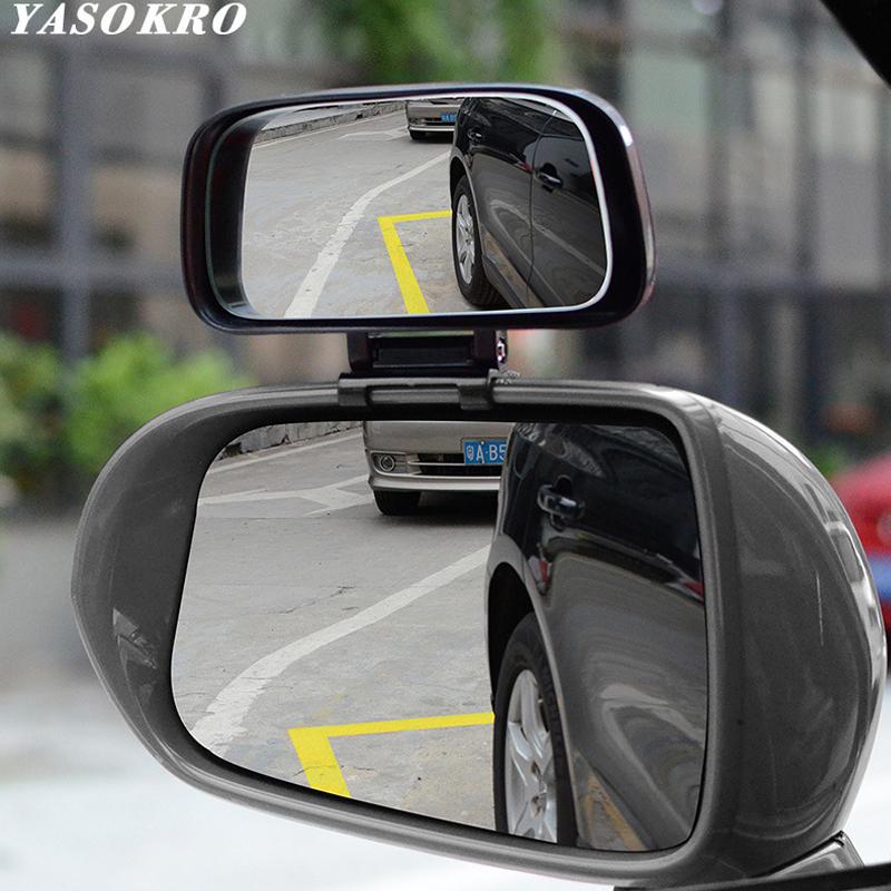 YASOKRO Зеркало слепой зоны автомобиля Зеркало широкого угла Регулируемое выпуклое зеркало заднего вида для безопасности Парковка Зеркало автомобиля YSR039