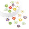 5Pcs Flower Daisy Pendant Alloy Drop Oil Charms For DIY Bracelet Earrings Making Jewelry Findings