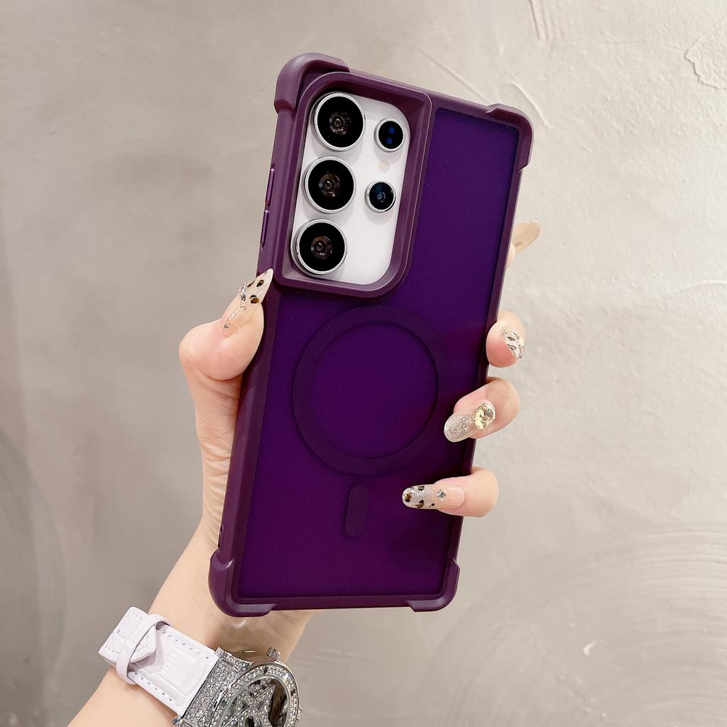 For Shockproof Armor Translucent Case For Samsung Galaxy S26 S2 S24 S23 Ultra Plus Magnetic Wireless Charge Matte Cover