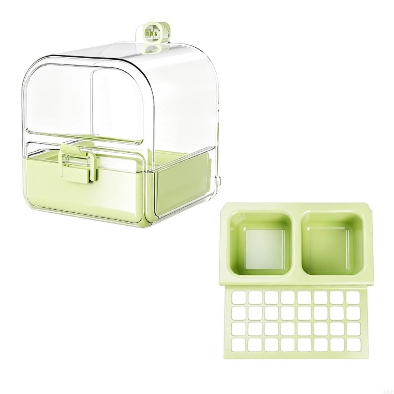 Small Bird Hanging Bath and Accessory for Birdcages, Cage Station for Companion Birds and Indoor Cage Use