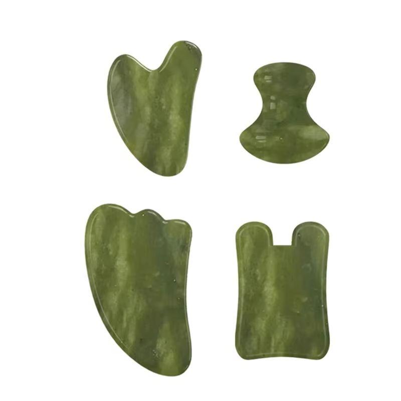 Natural Cooling Sleep Mask Jade for Eye Face Massage Stone Jade Roller Gouache Scraper Massager Set Skin Care Tools