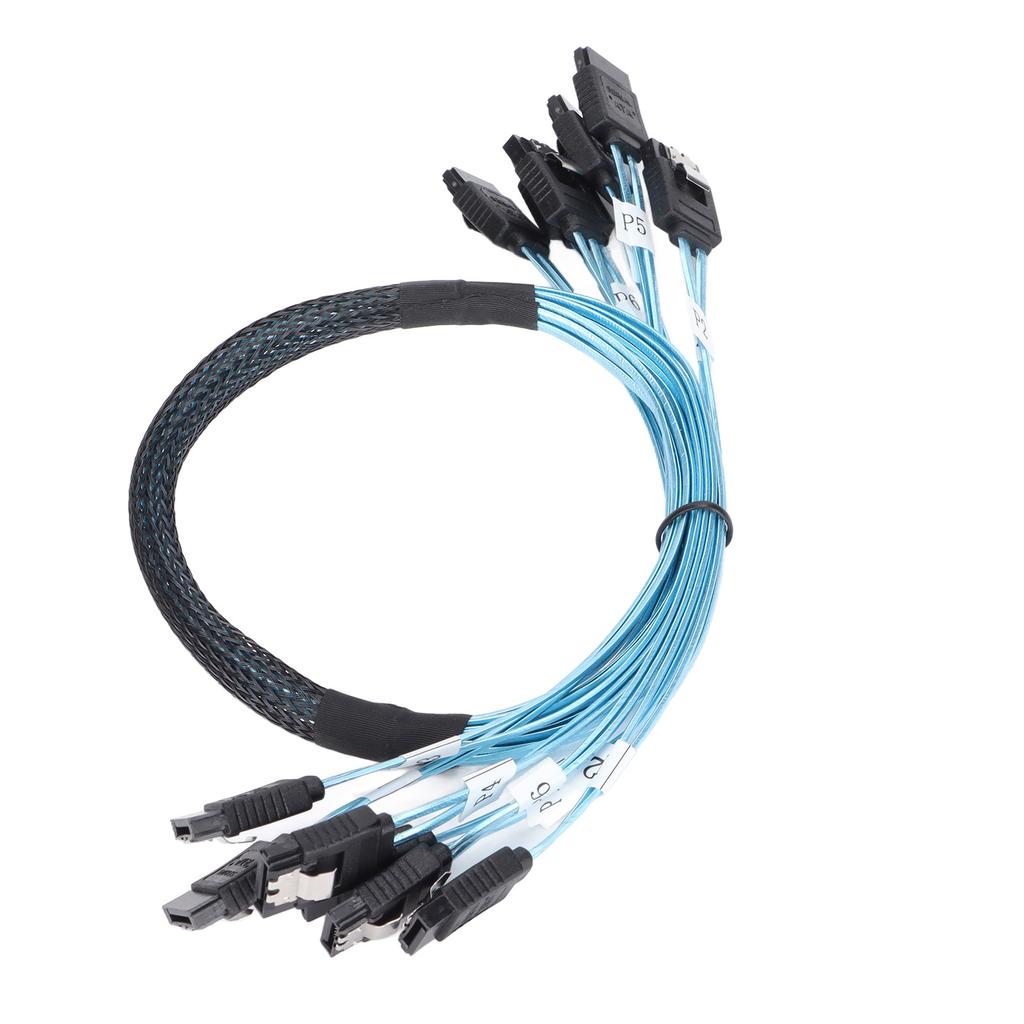 SATA Cables 7 Pin Fast Speed 6Gbps Mini Use Easily 6 Wires High Speed SATA Cable Set for Computer