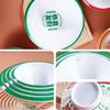 Thickened Melamine Noodle Bowl Imitation Porcelain Chinese Style Ramen Bowl Round Blessing Conical Rice Bowl Cafeteria