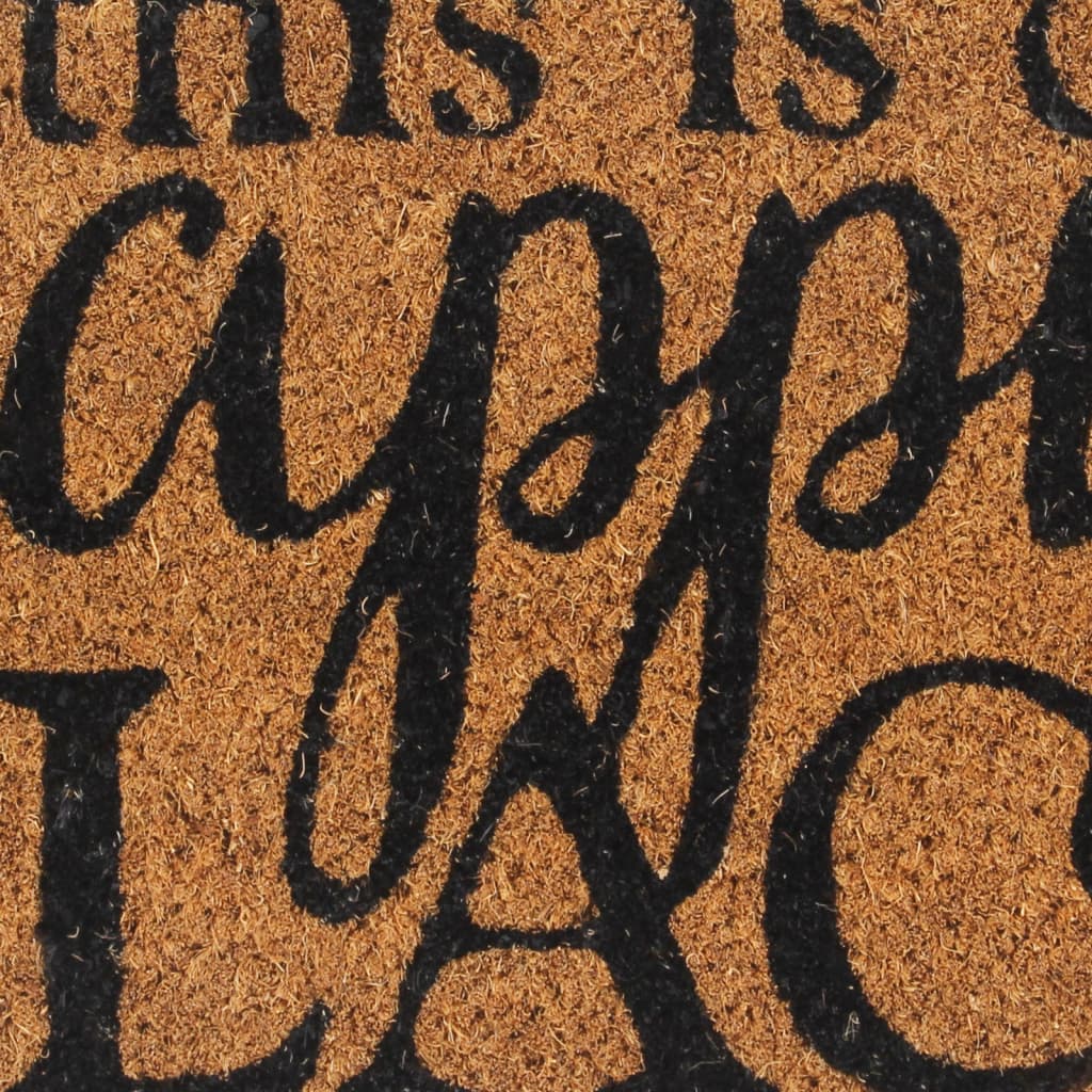 vidaXL Coconut Fiber Doormat Natural Color 40 x 60 cm Tufted