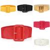 Stylish Red Elastic Waist Belt For Puffer Jackets And Coats With Chic Wide Design