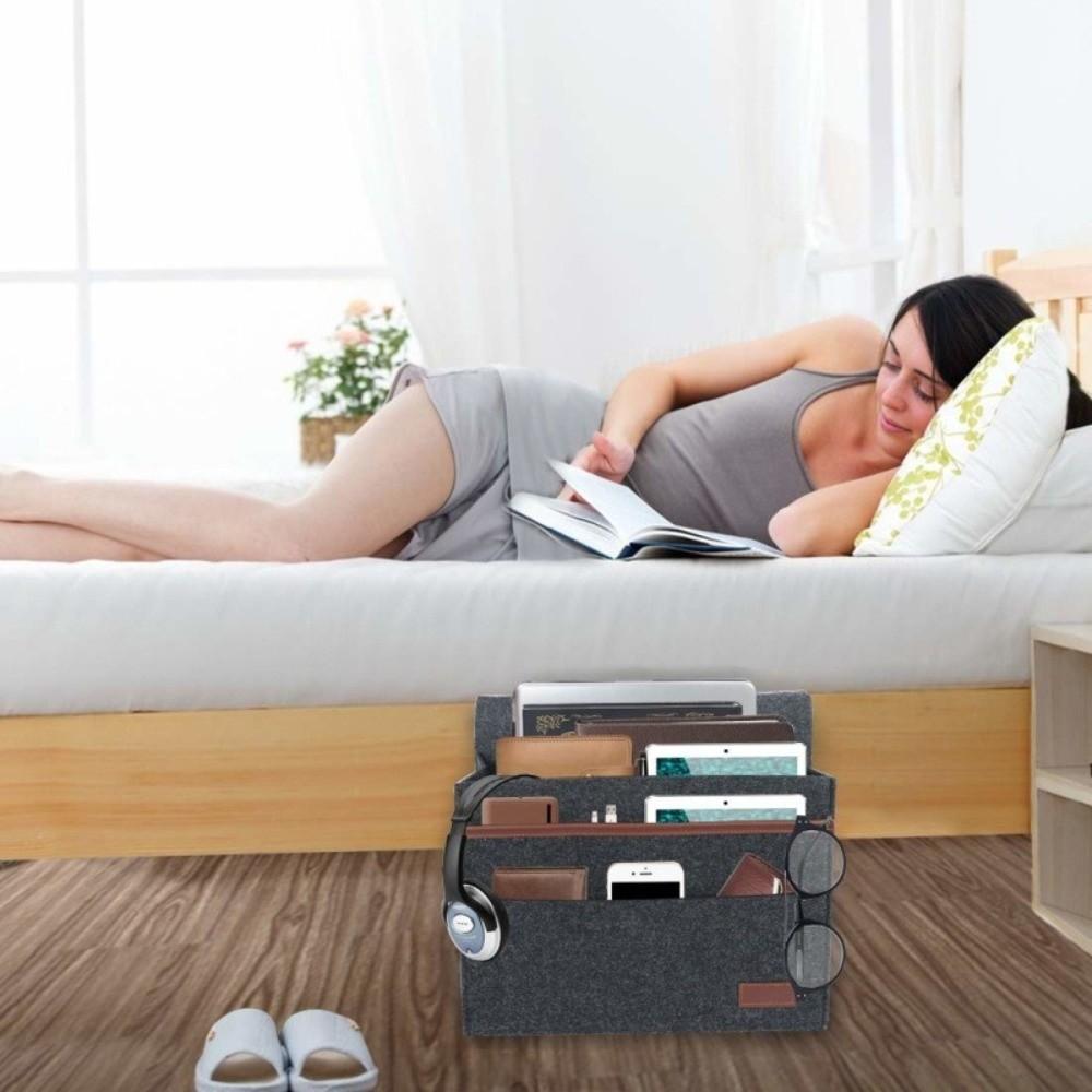 Подвесной прикроватный органайзер с несколькими карманами, экономящий место, держатель для пульта и салфеток, кровать