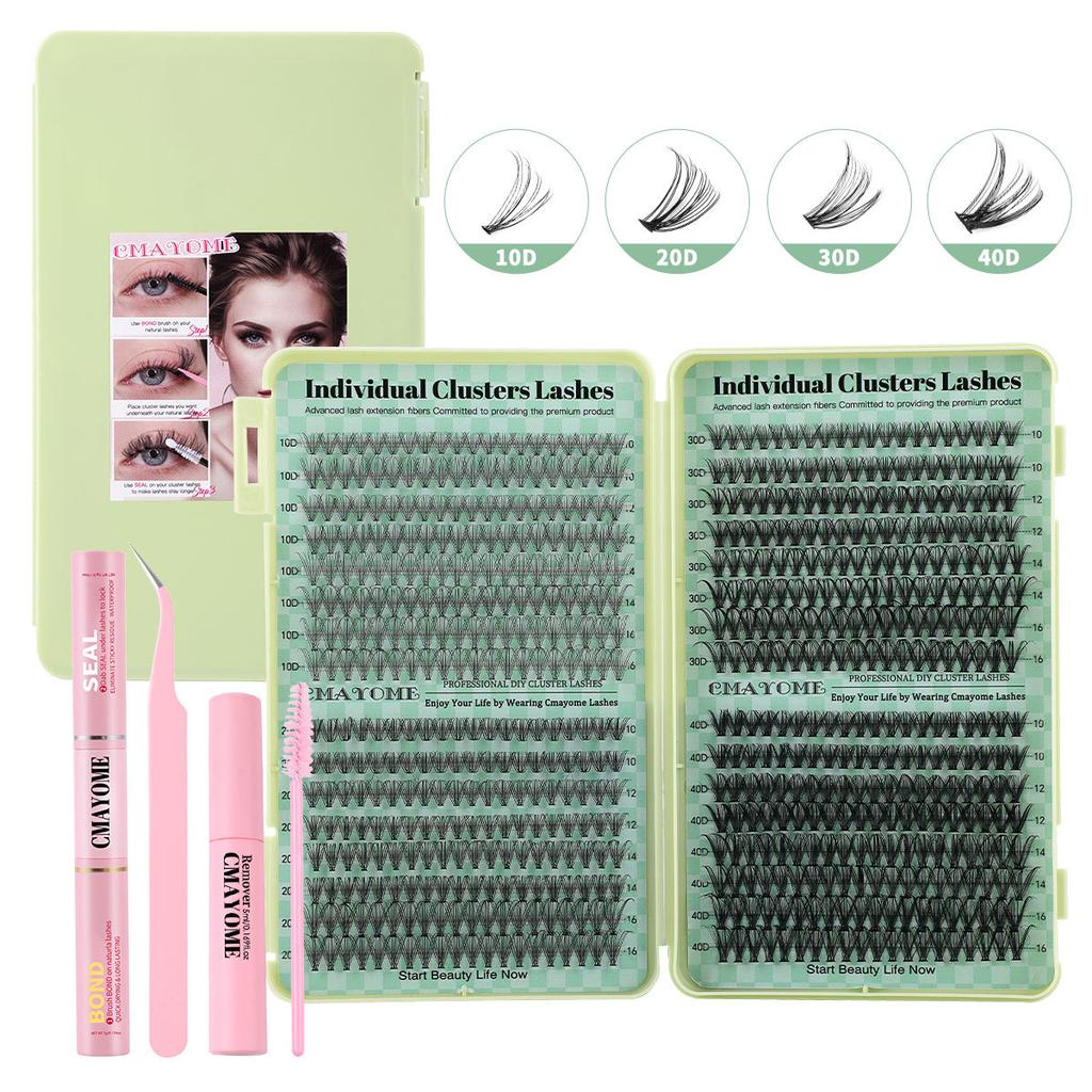640 Tufts Diy Single Tufts Of False Eyelashes Natural Thick D-Song Segmented Grafting Eyelashes