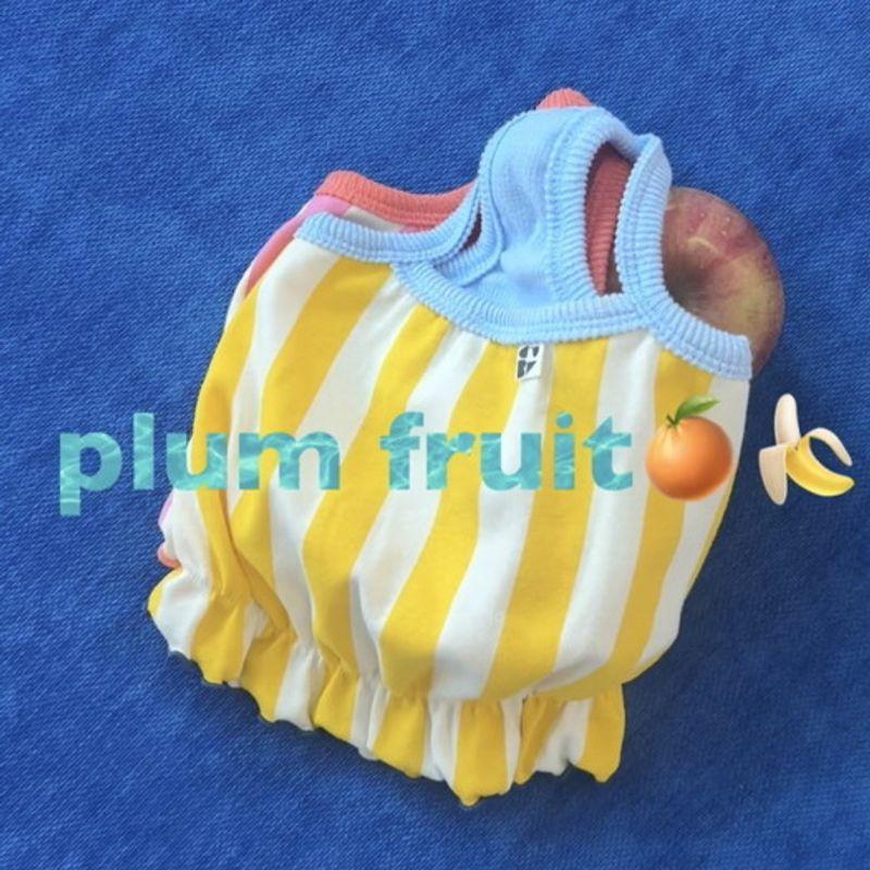 PLUM STUDIO Укороченный топ в сине-банановую полоску