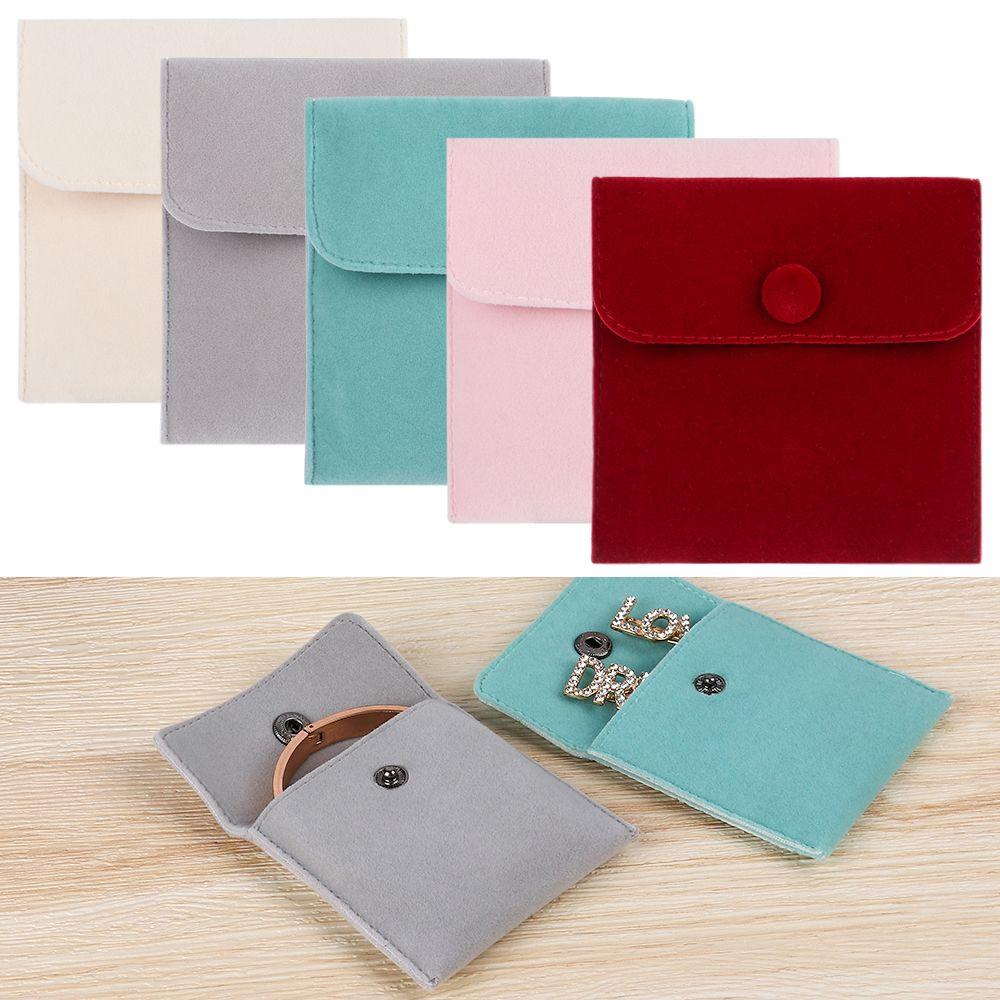 New Snap Velvet Necklace Wrapping Bag Jewelry Packaging Bag Bracelet Bag Storage Pouch