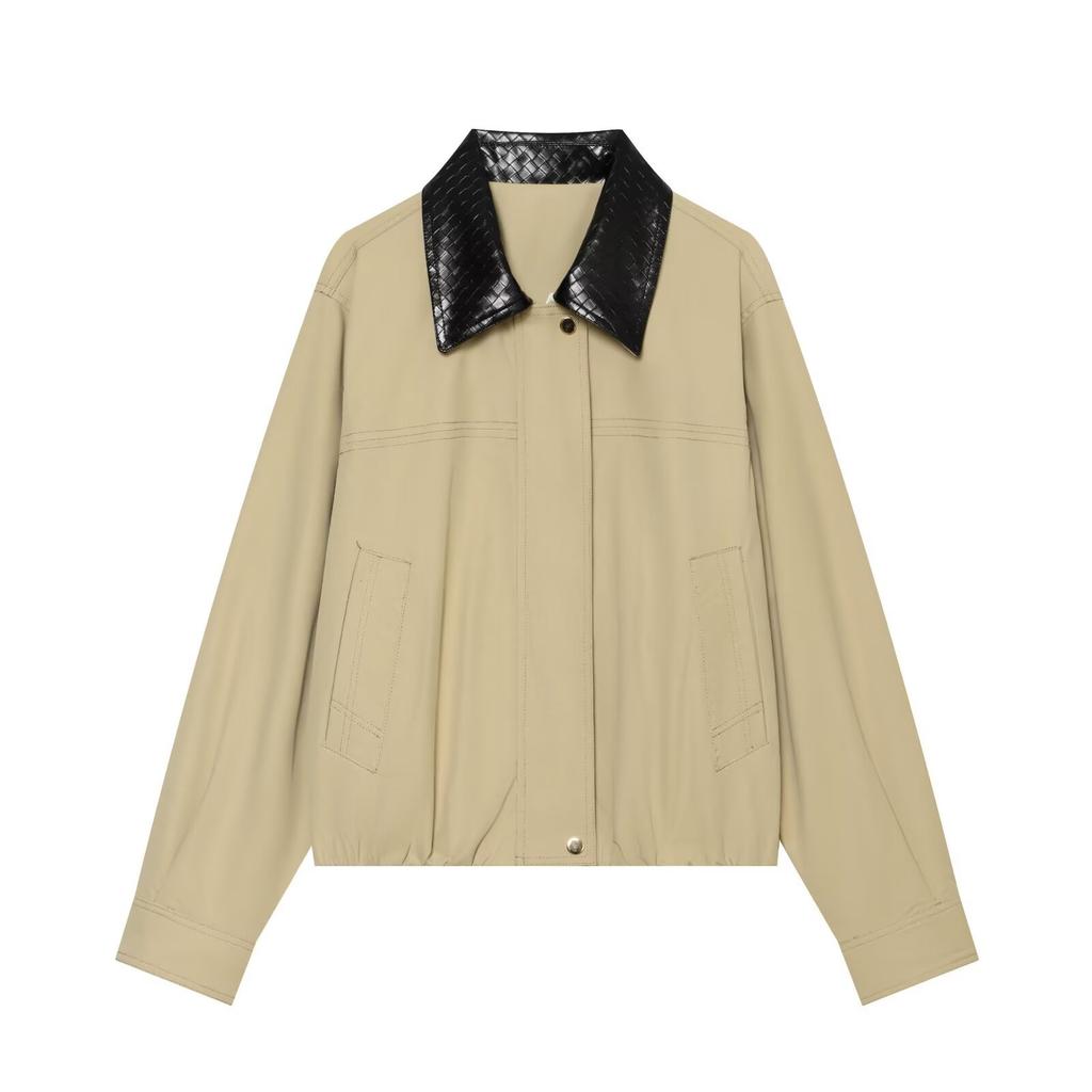  European and American style, new women's clothing, fashionable, casual, lapel bud flight jacket