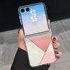 Магнитный чехол-книжка со шарниром для Samsung Z Flip 8 7 FE 6 5 4, составной, с мраморным рисунком, жесткая складная крышка для телефона для Galaxy Z Flip8 Flip7 Flip6