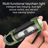 Multi-functional Mini Keychain Light Modes Adjustable Portable Rechargeable Flashlight Outdoor Camping Hiking Hanging Lamp Emergency Repair Work Lamp