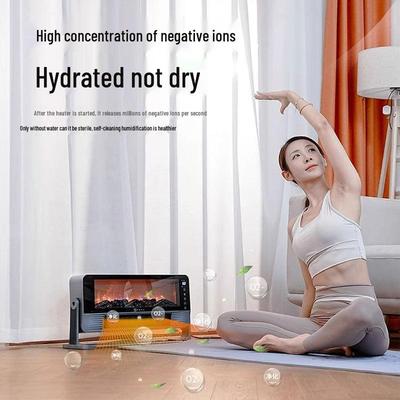 3D Электрический Нагреватель Двойного Назначения: Настенный или напольный, тепловентилятор и радиатор с имитацией пламени