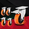 3" / 4" /5'' Wheel Furniture Castor Blackheart Orange Face Replacement Castors  Industrial