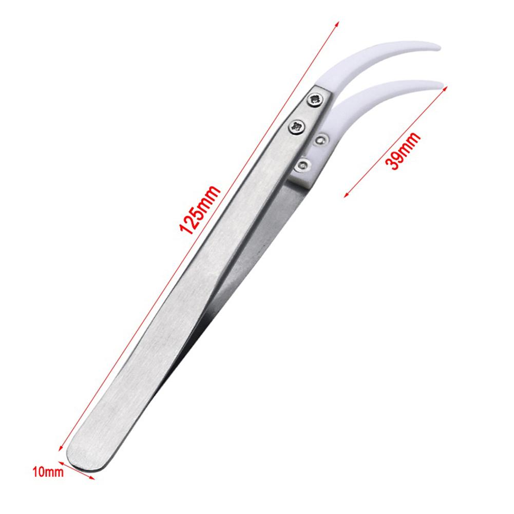 Ceramic Tweezers High Temperature Straight Tip Tweezers Wear Resistant