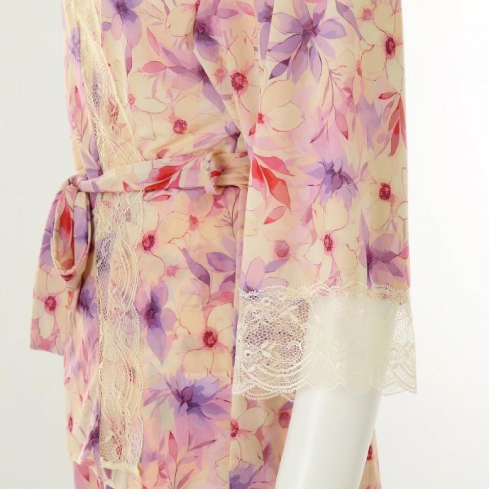 Wacoal Flower Print Slip Cardigan Wdw3103a