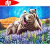 Diamond Embroidery Cross-stitch Bear 5D Round Diamond Painting Animal Rhinestones Pictures