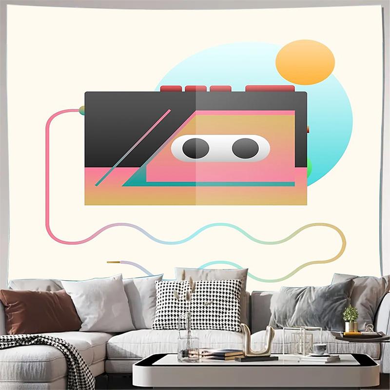 Ретро Волна Гобелен Эстетичный Декор Комнаты Vaporwave Настенное Полотно Хиппи Декор Спальни Психоделическое Искусство Настенный Гобелен Крутой Декор Комнаты
