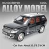 1:24 Model Toy Defender Range Rover Off-road Cars Alloy Diecast Shock Absorption Sound Light Doors Opened Home Decoration Models