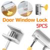 5 шт. Замки-стопоры для раздвижных окон, тросик-ограничитель, регулируемые замки безопасности из сплава от кражи для спальни и офиса
