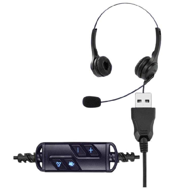 Эргономичная полноразмерная USB-гарнитура с микрофоном с шумоподавлением, широкая совместимость, гарнитуры для ПК и ноутбуков