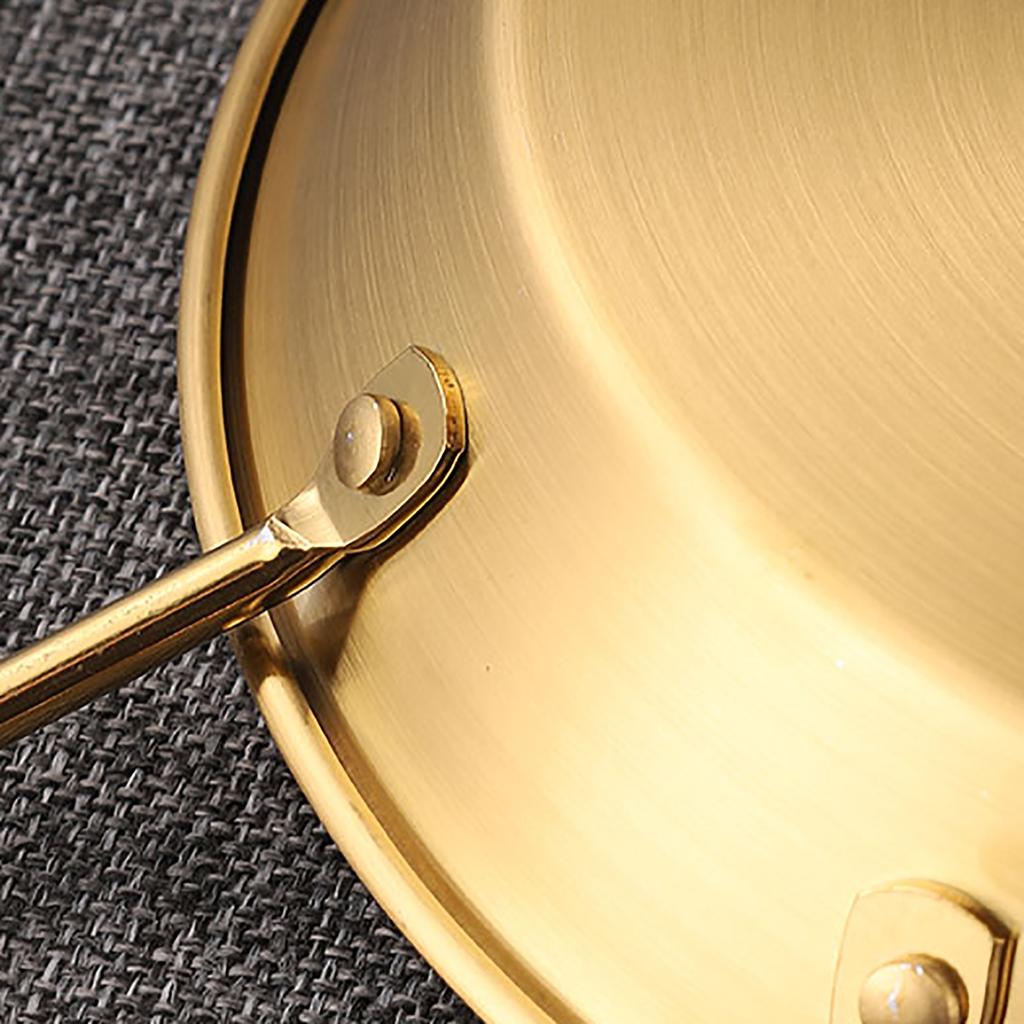 Dual Loop Handle Frying Pans Uniform Heat Transfer Stainless Steel Dual Handle Flat Bottom Skillet F