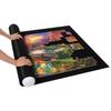 Becko US 3000-Piece Puzzle Mat, Roll-Up with Drawstring Bag & Black Pump, Felt Jigsaw Puzzle Mat with Leak-Proof Tube & 3 Elastic Bands, Easy