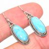 Natural Republic Larimar Gemstone Handmade 925 Solid Silver Earring 1.50" v2K81