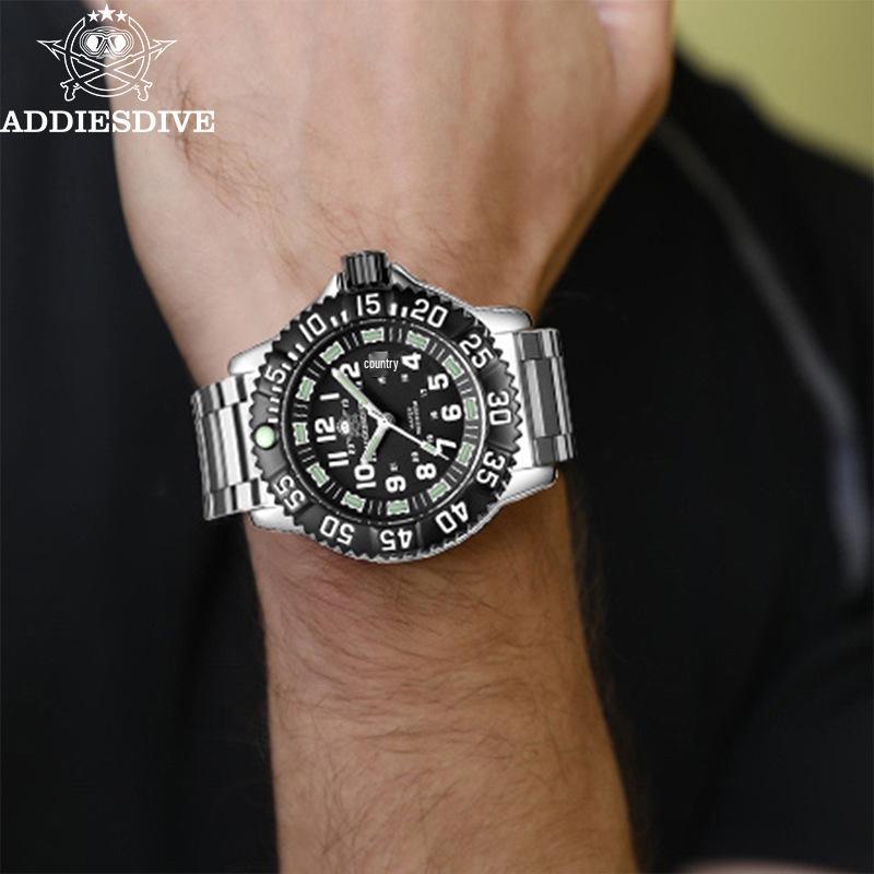 Addiesdive Luminous Men's Outdoor Sports Waterproof Quartz Watch