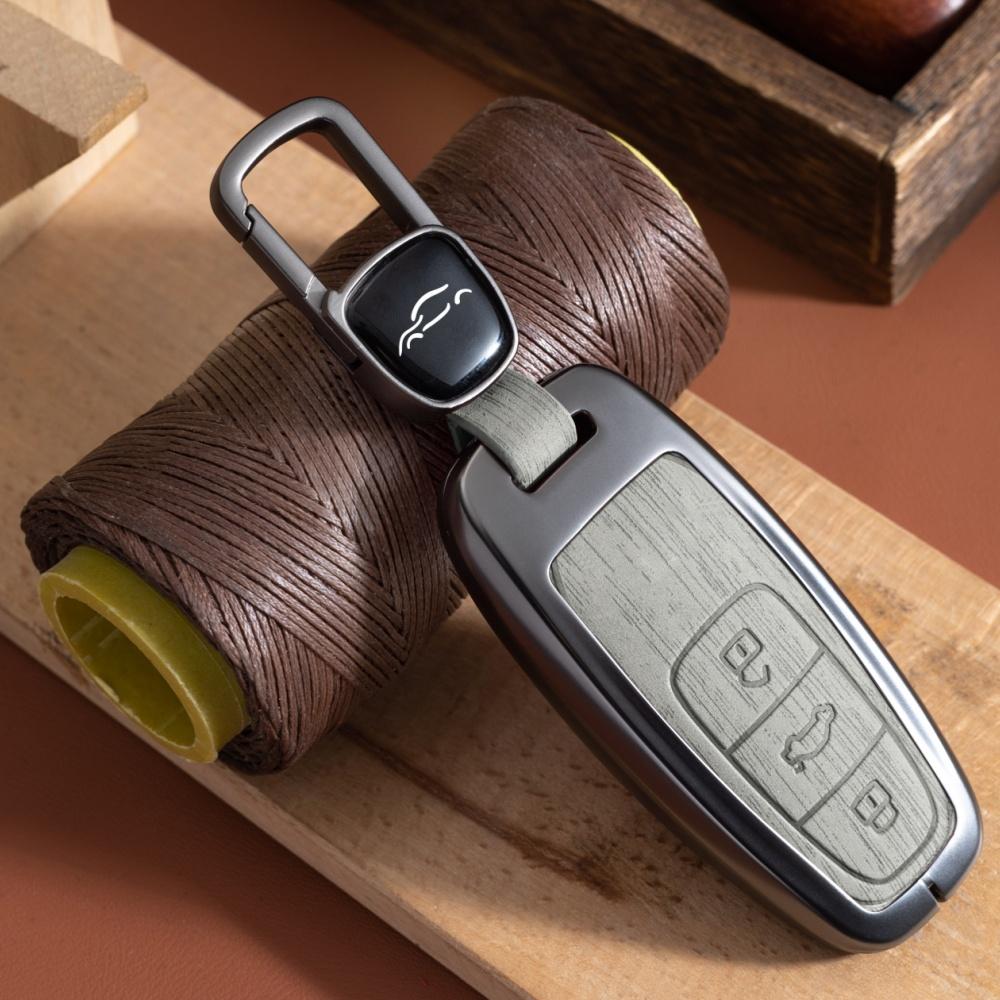 Металлический чехол для автомобильного дистанционного ключа, чехол-брелок для A3 A4 B9 A6 A7 4K A8 E-tron Q5 Q8 C8 D5 SQ8, защитная сумка для ключей, аксессуары