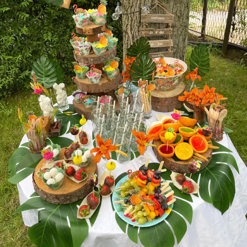 10 шт. Искусственные Гавайские Тропические Пальмовые Листья Гавайский Луа Пляжная Тематическая Вечеринка Принадлежности Свадебное Украшение Стола Лист Черепашьего Панциря