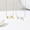 Fashion Jewelry Stainless Steel Snake Bone Chain Pendant Necklaces for Women Gold Plated Clavicle Chain Necklace