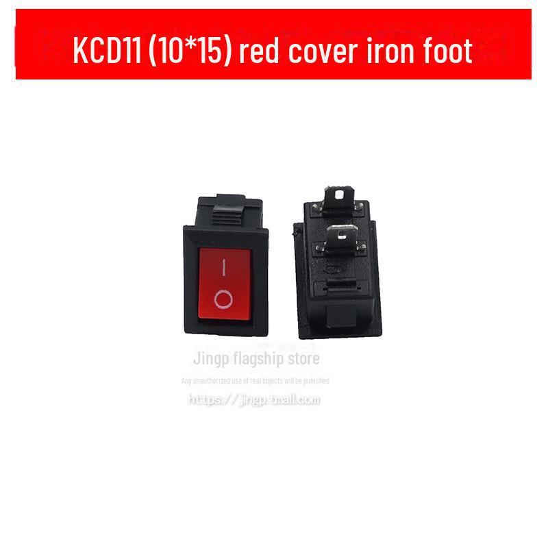 KCD11 Мини 2-контактный 2-скоростной выключатель питания в форме лодки 10x15 мм для небольшого вентилятора или телевизионной приставки