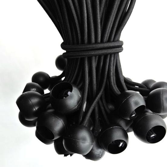 15/40/60 шт. Эластичные шнуры с шариком Сверхпрочные Для улицы Кемпинг Палатка Тент Навес Брезент Крепежный шнур Устойчивая к УФ-лучам Эластичная веревка с пластиковым шариком