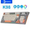 Dual Mode Mechanical Feel Keyboard Dual Bluetooth 5.0 Keyboard 2.4G Wireless Keyboard RGB Backlight Gaming Keyboard For Laptop