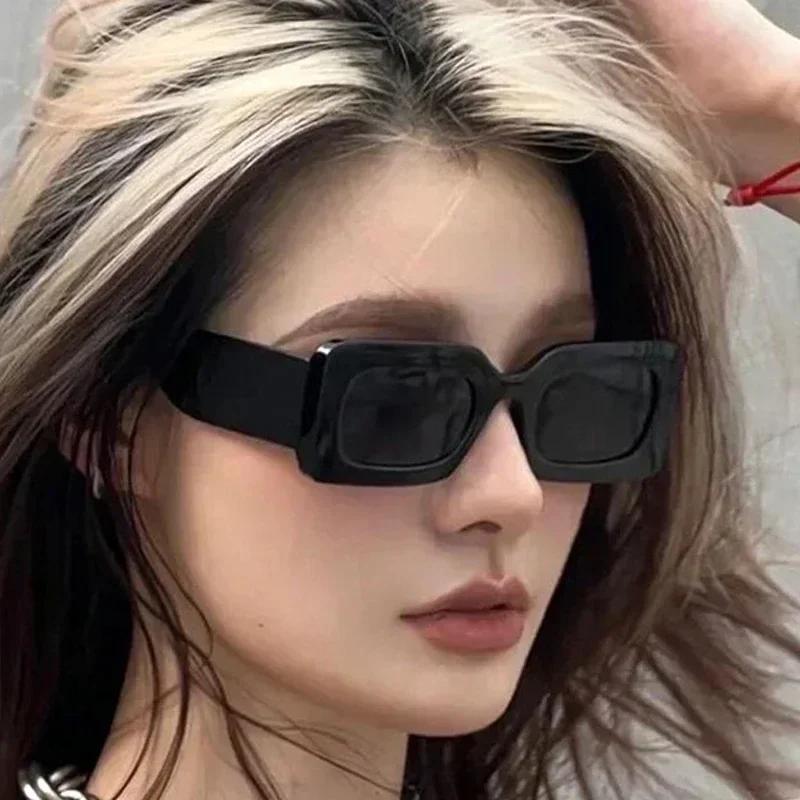 Colorful Hip-hop Sunglasses for Women Retro Square Small Frame UV400 Driving Shades Outdoor Fashion Glasses