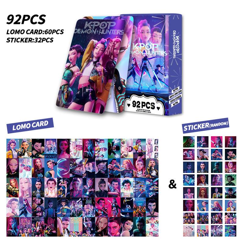 30 55 92 шт. Карты Kpop Охотник на демонов Аниме Мультфильм Коллекционные Подарки для Мальчиков Девочек Студентов Модные