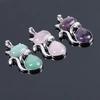 Pink Purple Stone Pendant Cute Shape Cat Jewelry Necklaces Daily Wear Cat Necklaces  Women Girl