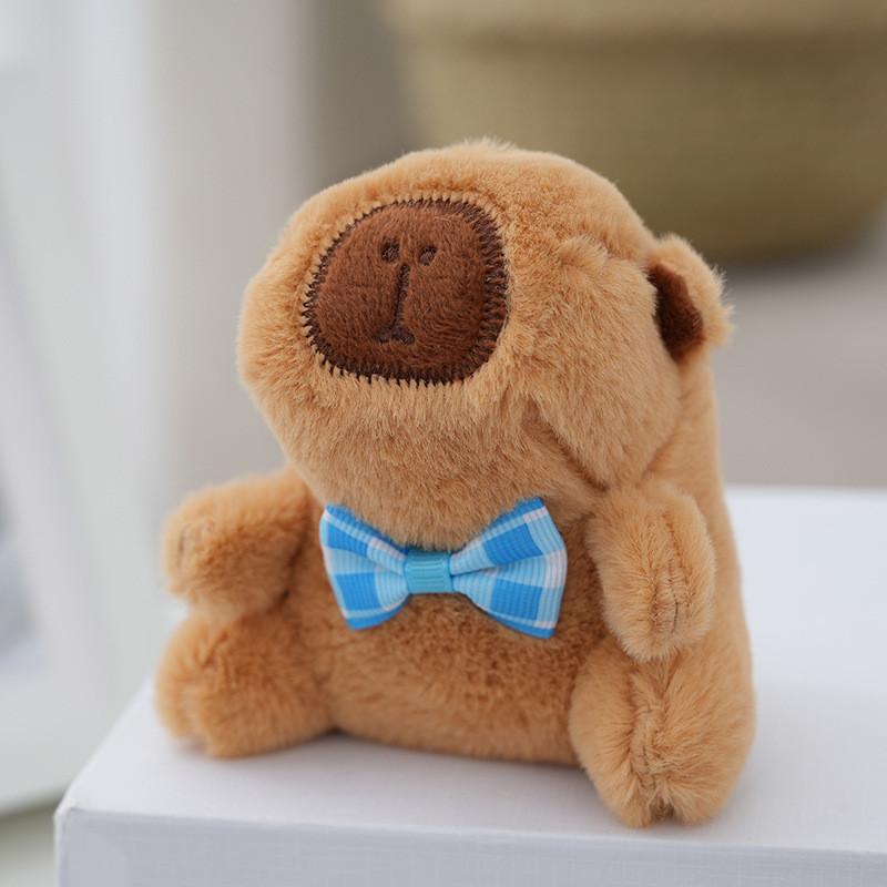 Очаровательная плюшевая игрушка-брелок Капибара, милая кукла-животное, набитая ПП-хлопком, подвеска для рюкзака