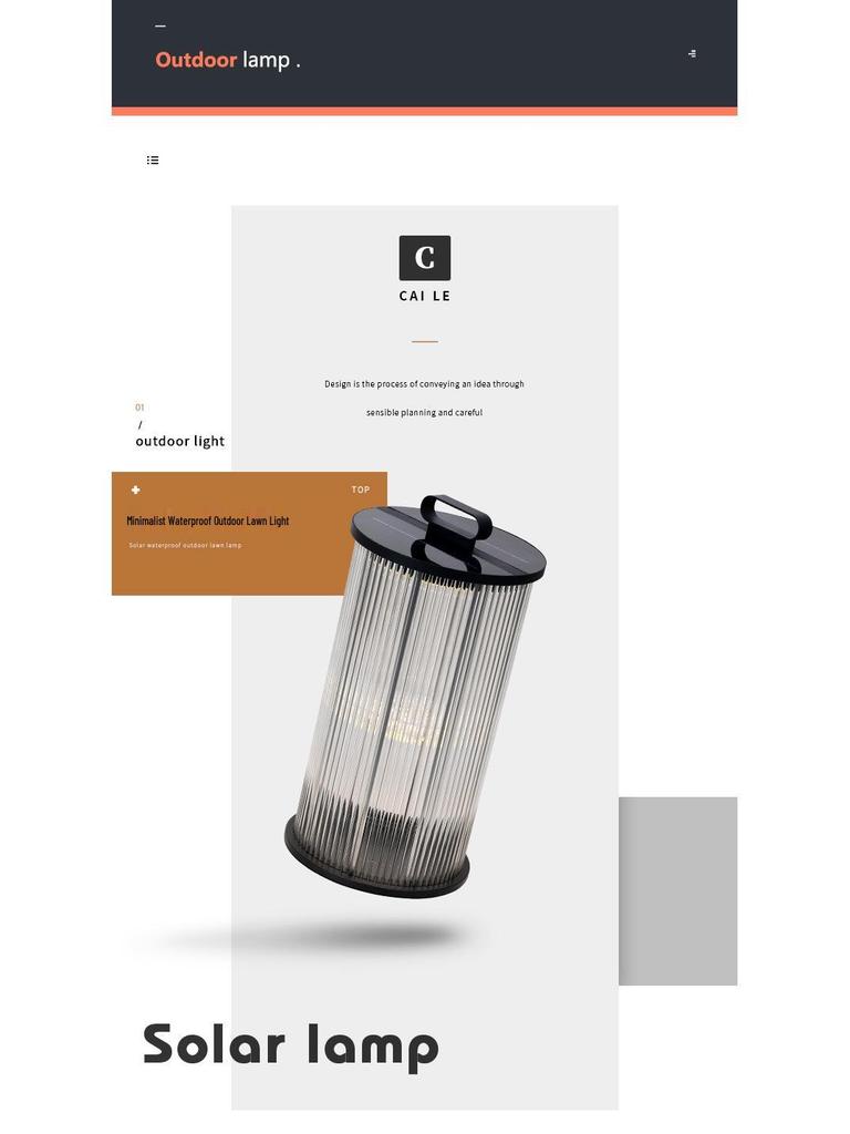 New Chinese Style Solar Outdoor Pillar Light for Villa Courtyard Entrance