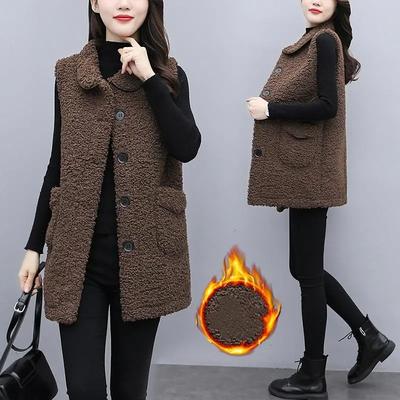 Осенне-зимний жилет, куртки, женская мода, жилет, женская утепленная верхняя одежда, теплое пальто без рукавов, топы, женское пальто