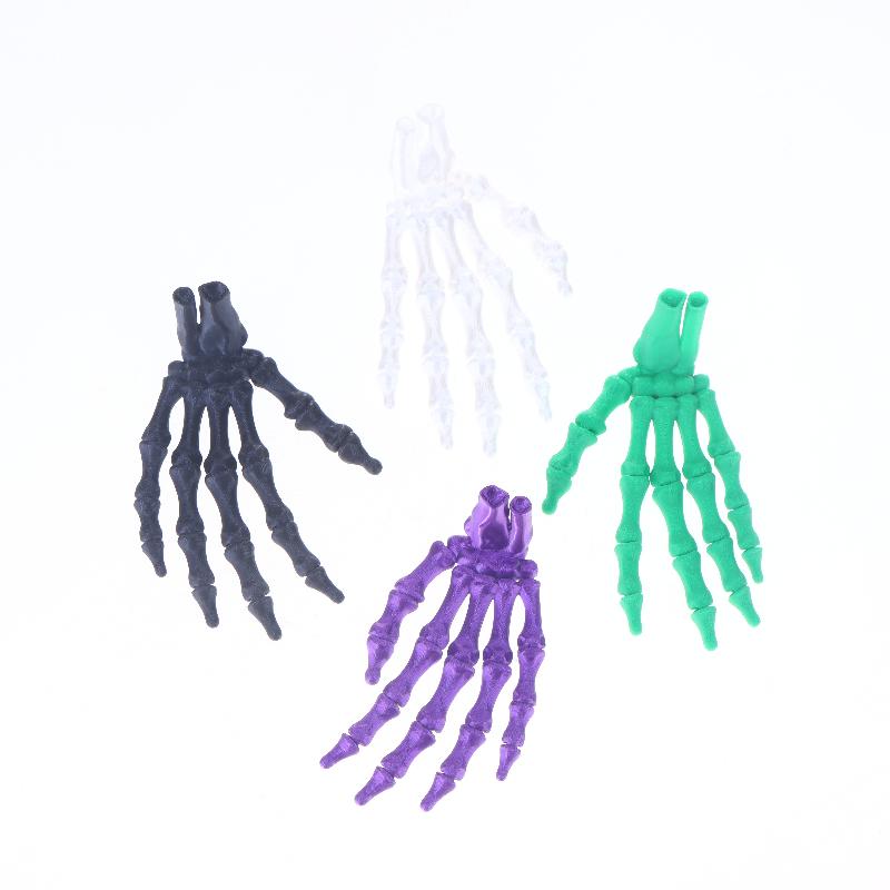 2Pcs 3D Printed Plastic Scary Decoration Halloween Skeleton Hand Prop For Haunted House Horror Party Table Display Ghost