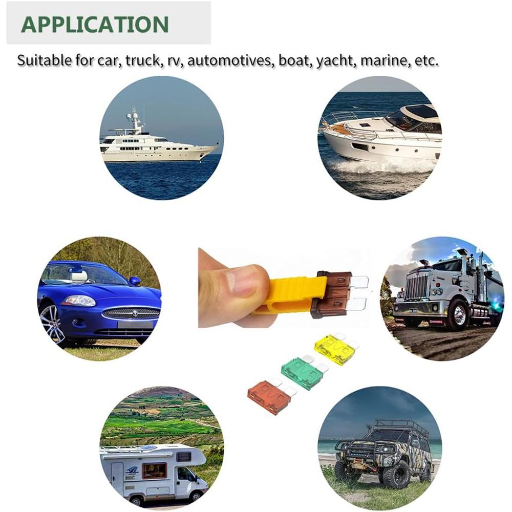 420pcs Boxed Fuses Assortment Kit Blade Fuse Replacement for Marine, Camper, Travel , Boat (2A/5A/7.5A/10A/15A/ 20A/30A/40A)