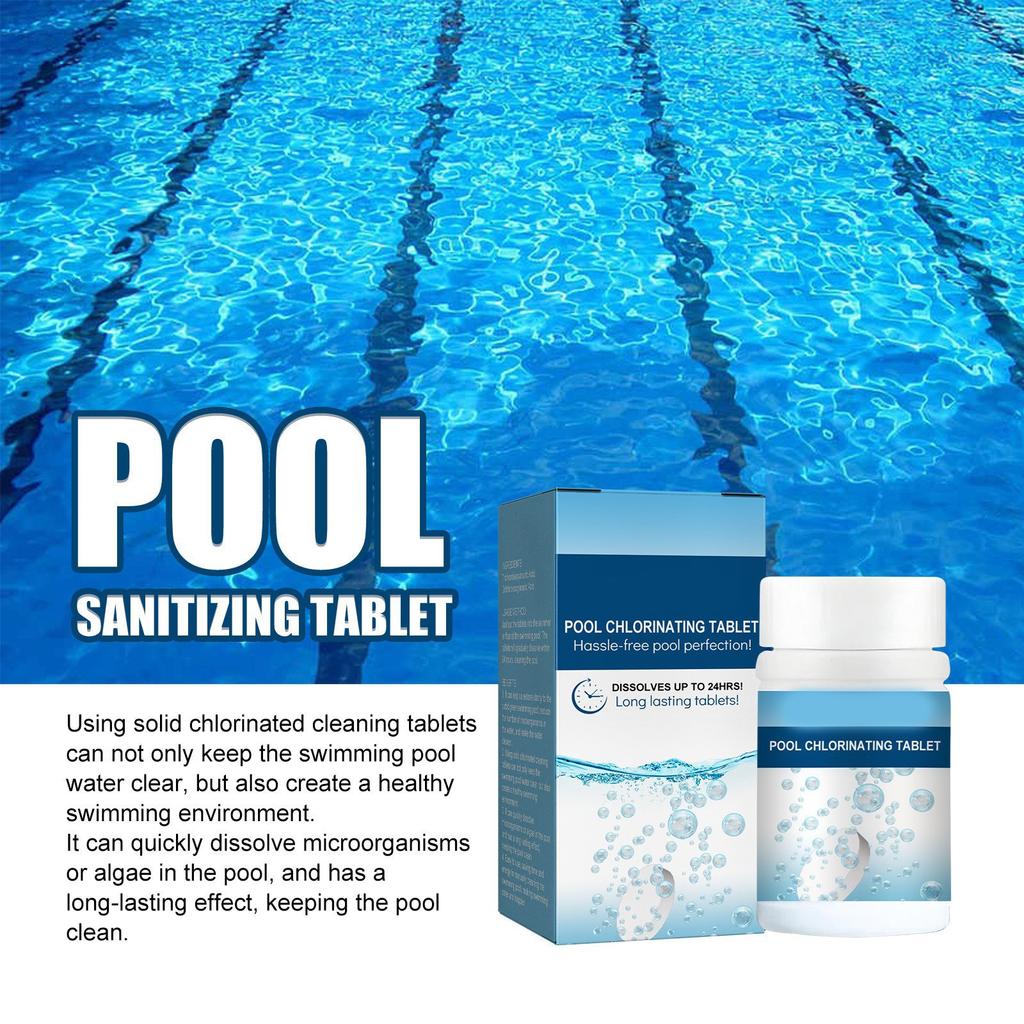 Чистка бассейна Шипучие таблетки хлора Многоцелевые таблетки для очистки воды в бассейне Удаление запаха Чистка бассейна