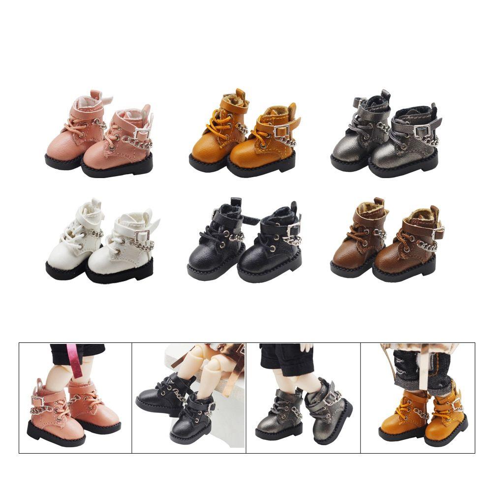 obitsu11GSCbody9OB11 for 1/11 OB11 Handmade Doll Boots Cowhide Dolls Shoes New Casual Leather Shoes