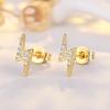 Japanese/Korean Hypoallergenic S925 Silver Needle Lightning Stud Earrings for Women
