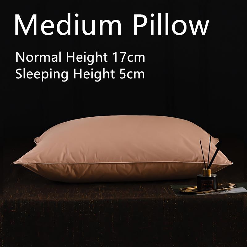 1шт гусиное перо и пух белые подушки вставки кровать сон 5 звезд отель коллекция подушки медленно отскакивают с 100% хлопковым чехлом